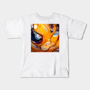 Sunset Hues Fluid Abstract Kids T-Shirt